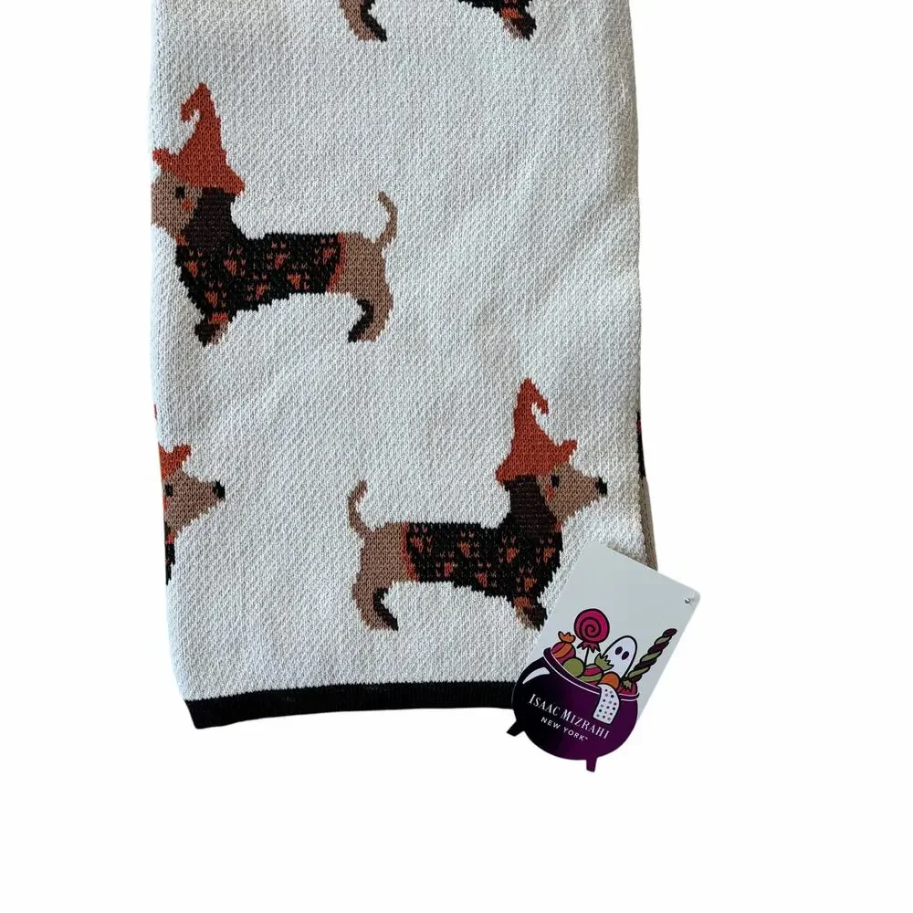 Isaac Mizrahi Dachschund Throw 50x70 Cute Halloween Dog Blanket NEW